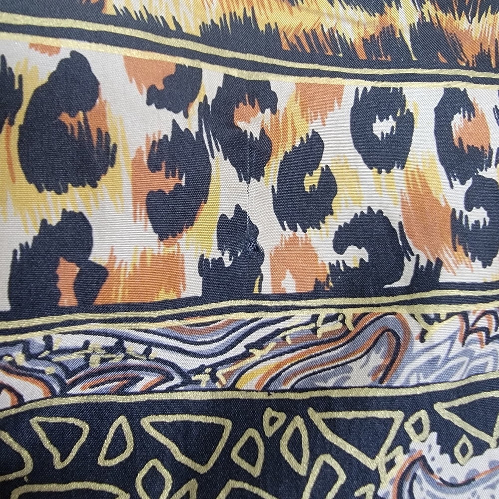 VTG‎ 90s FUDA International Silk Leopard Animal Print Windbreaker Jacket Size M - Picture 9 of 9